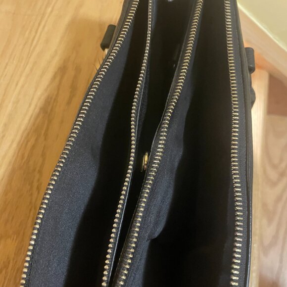 DANIER BLACK LEATHER LARGE BRIEFCASE LAPTOP BAG - Picture 6 of 10